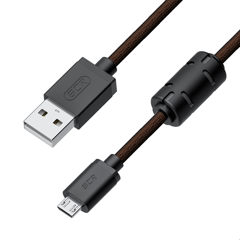 GCR PRO Кабель PROF MicroUSB 2.0 феррит экран армирование