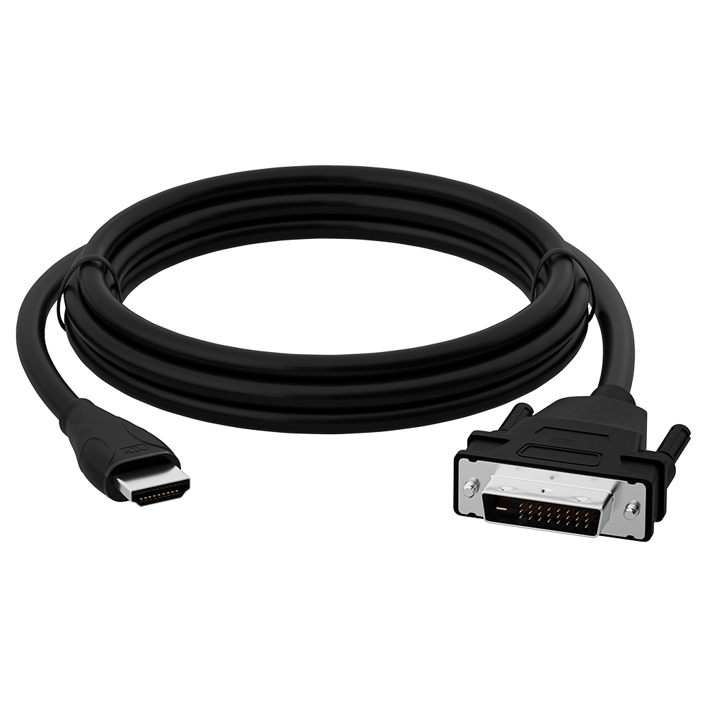 Кабель переходник HDMI - DVI-D двунаправленный для Smart TV PS4 монитора