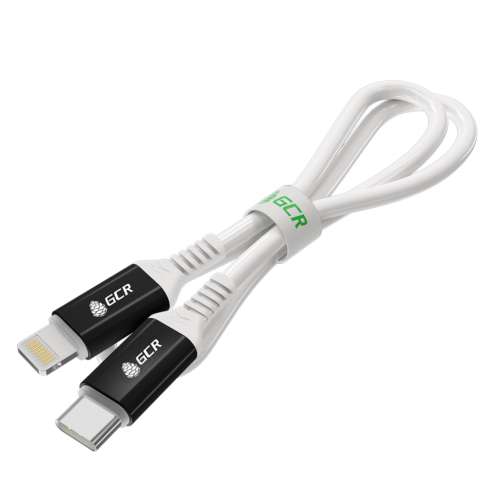 GCR PRO Кабель TypeC/Lightning быстрая зарядка 18W PD для iPhone силикон