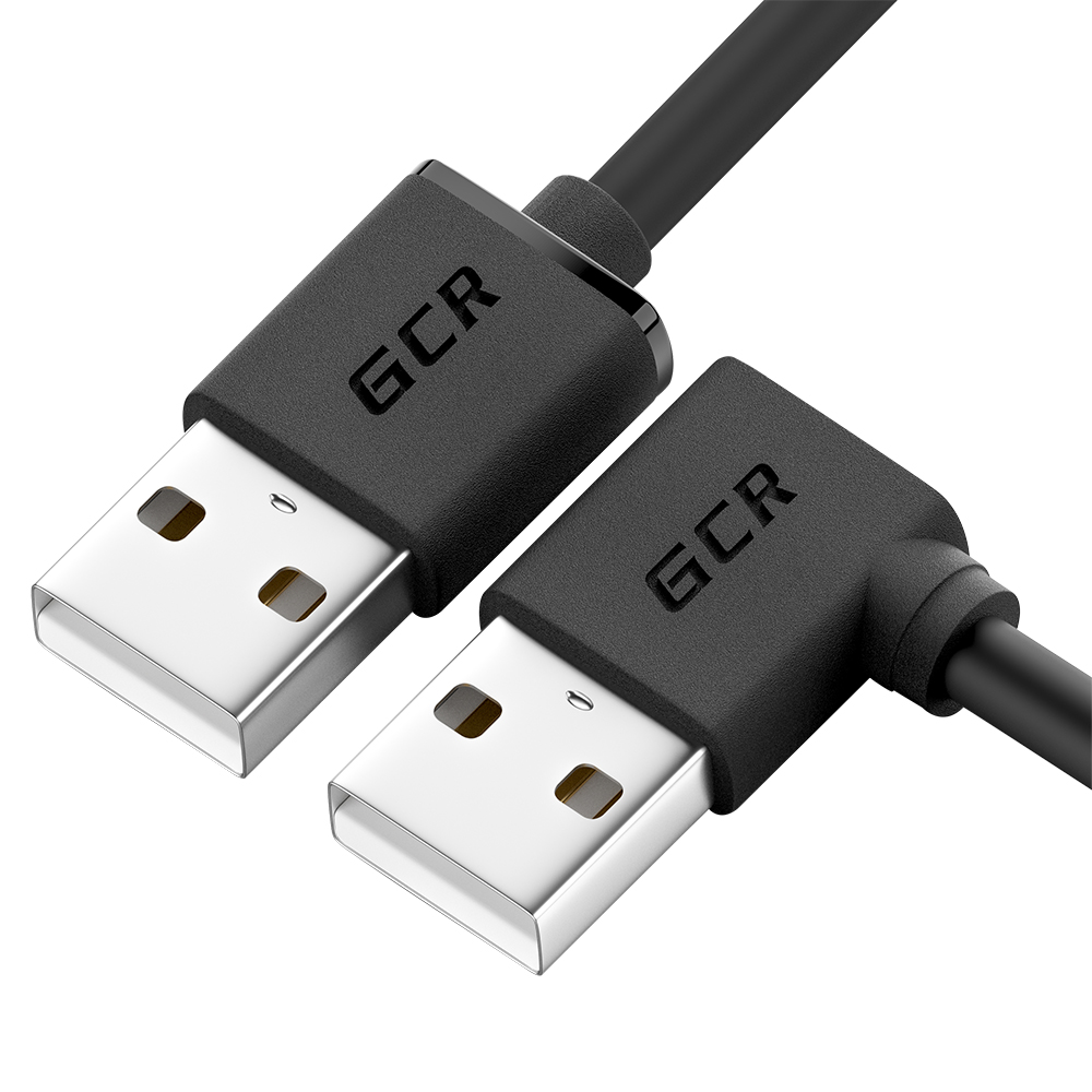 Кабель USB AM/AM левый угол для подключения компьютера ноутбука