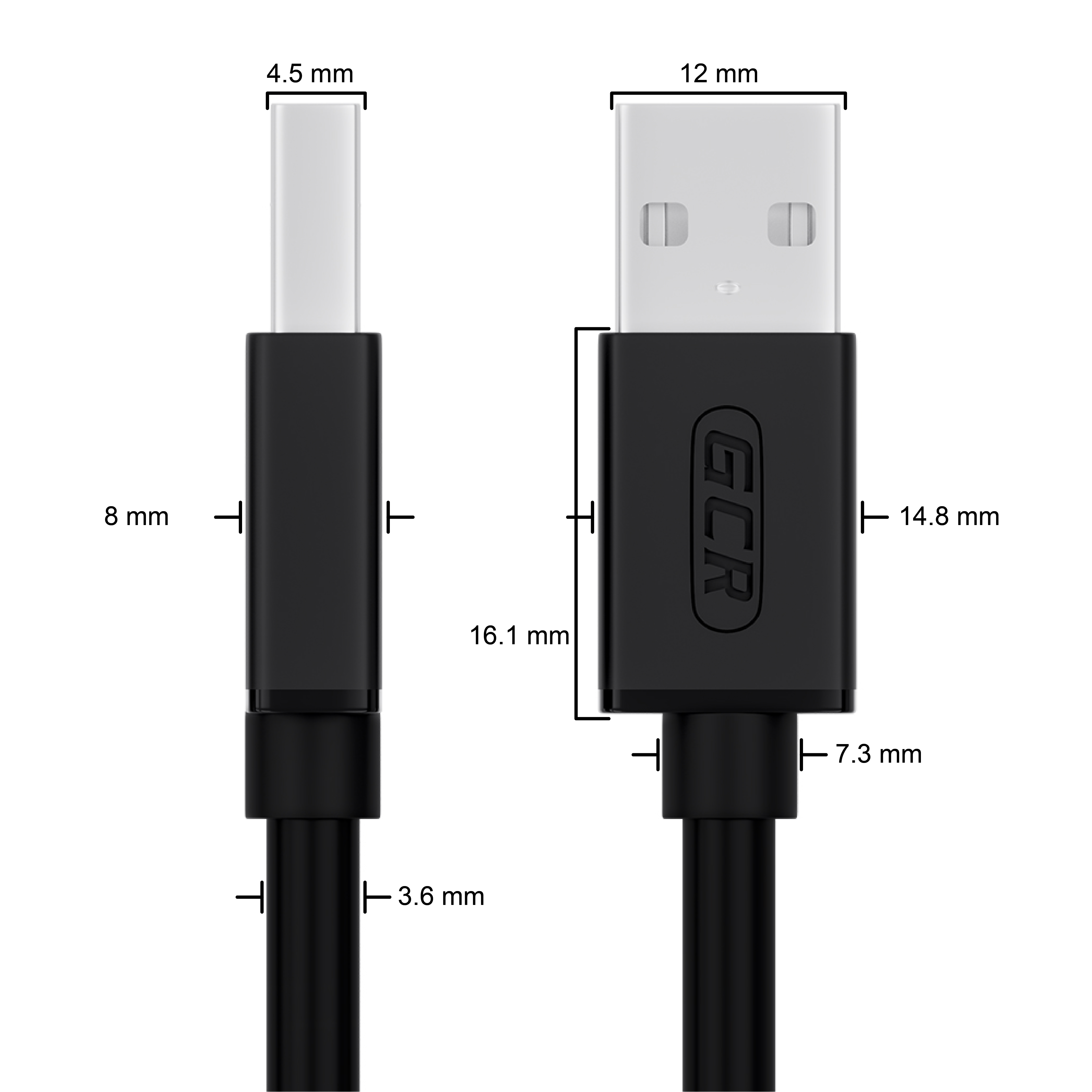 GCR PRO Кабель USB 2.0 AM/Mini B медь