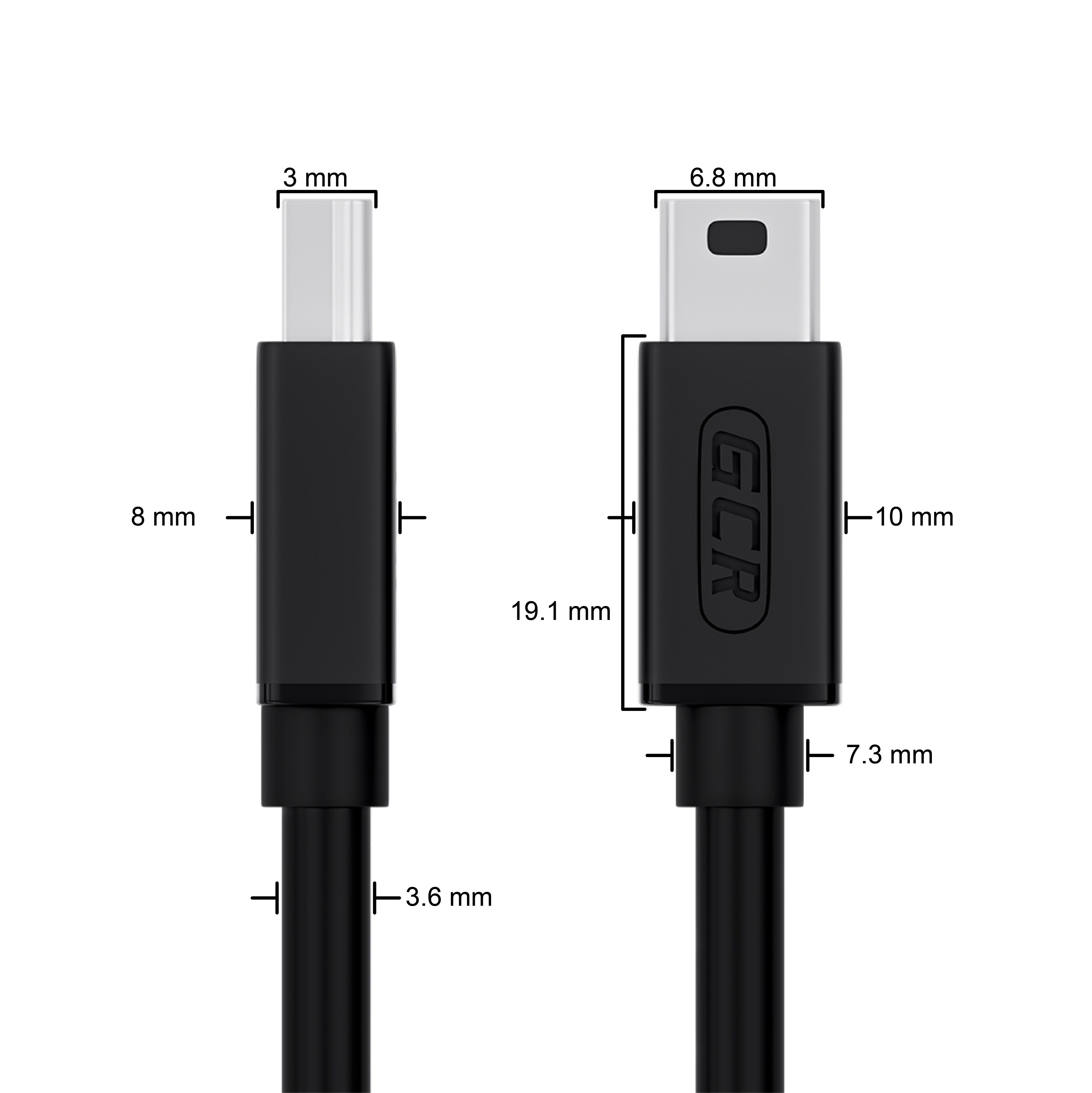 GCR PRO Кабель USB 2.0 AM/Mini B медь