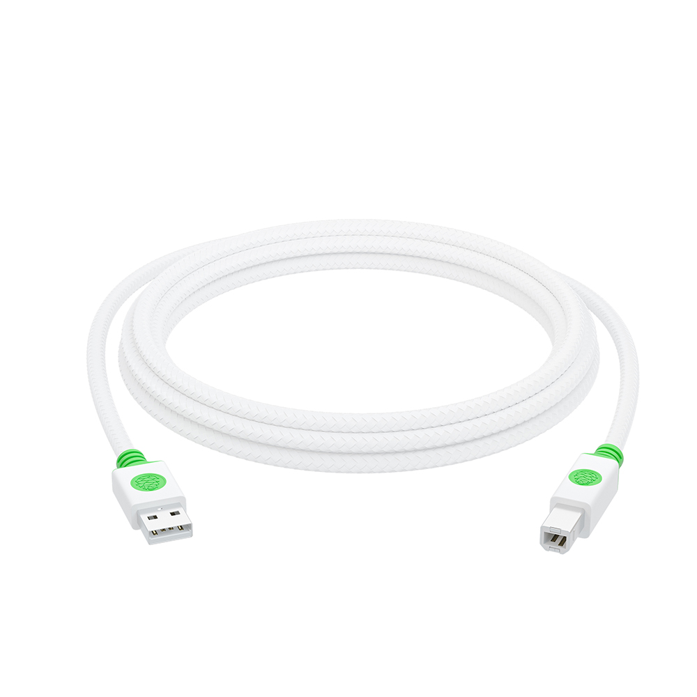 GCR PRO Кабель в оплетке нейлон USB 2.0 AM/BM экран армирование