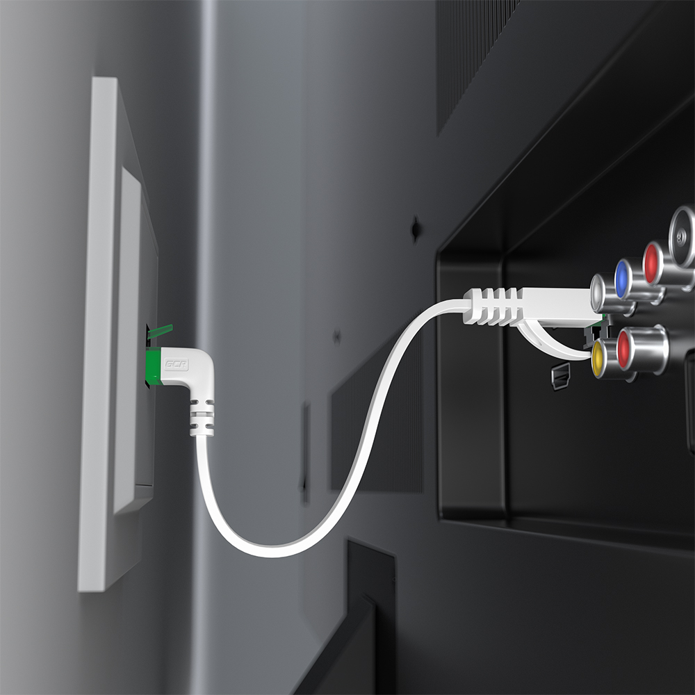 GCR PRO плоский угол нижний UTP Патч-корд кат.6 LSZH PROF прямой медь литой RJ45 T568B