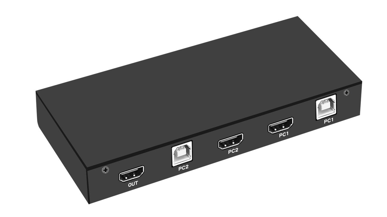 Переключатель KVM HDMI 1.4 2 устройства к 1 монитору 4K30Hz HDCP 1.4