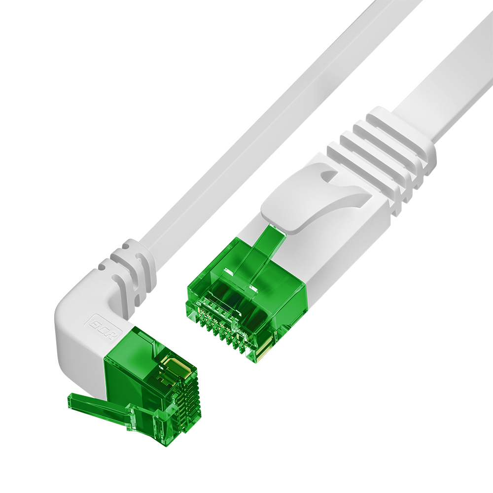 GCR PRO плоский угол нижний UTP Патч-корд кат.6 LSZH PROF прямой медь литой RJ45 T568B