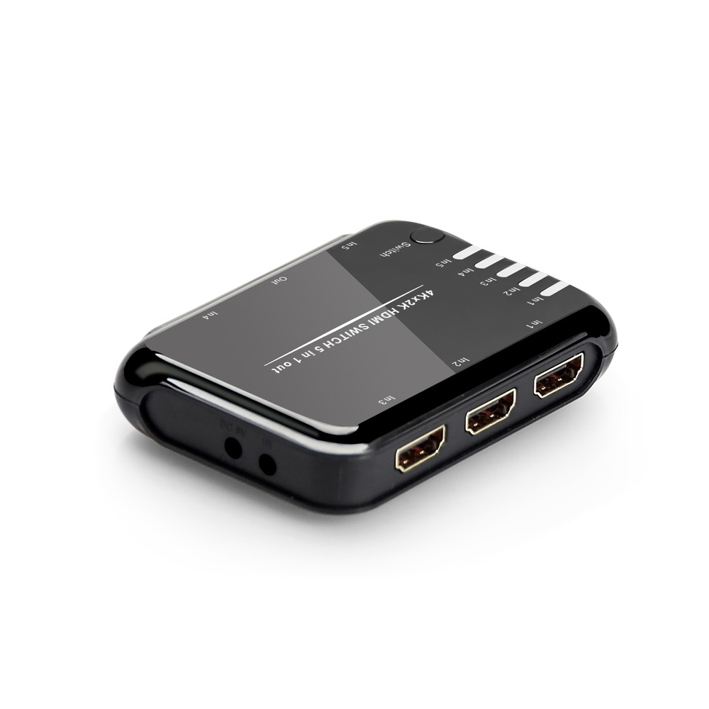 Переключатель HDMI 1.4, подключение 5 устройств к монитору, проектору, Smart TV, PS3/PS4, Xbox 360/One, 4K 30Hz, CEC, ARC + пульт ДУ, внешний ИК-приёмник