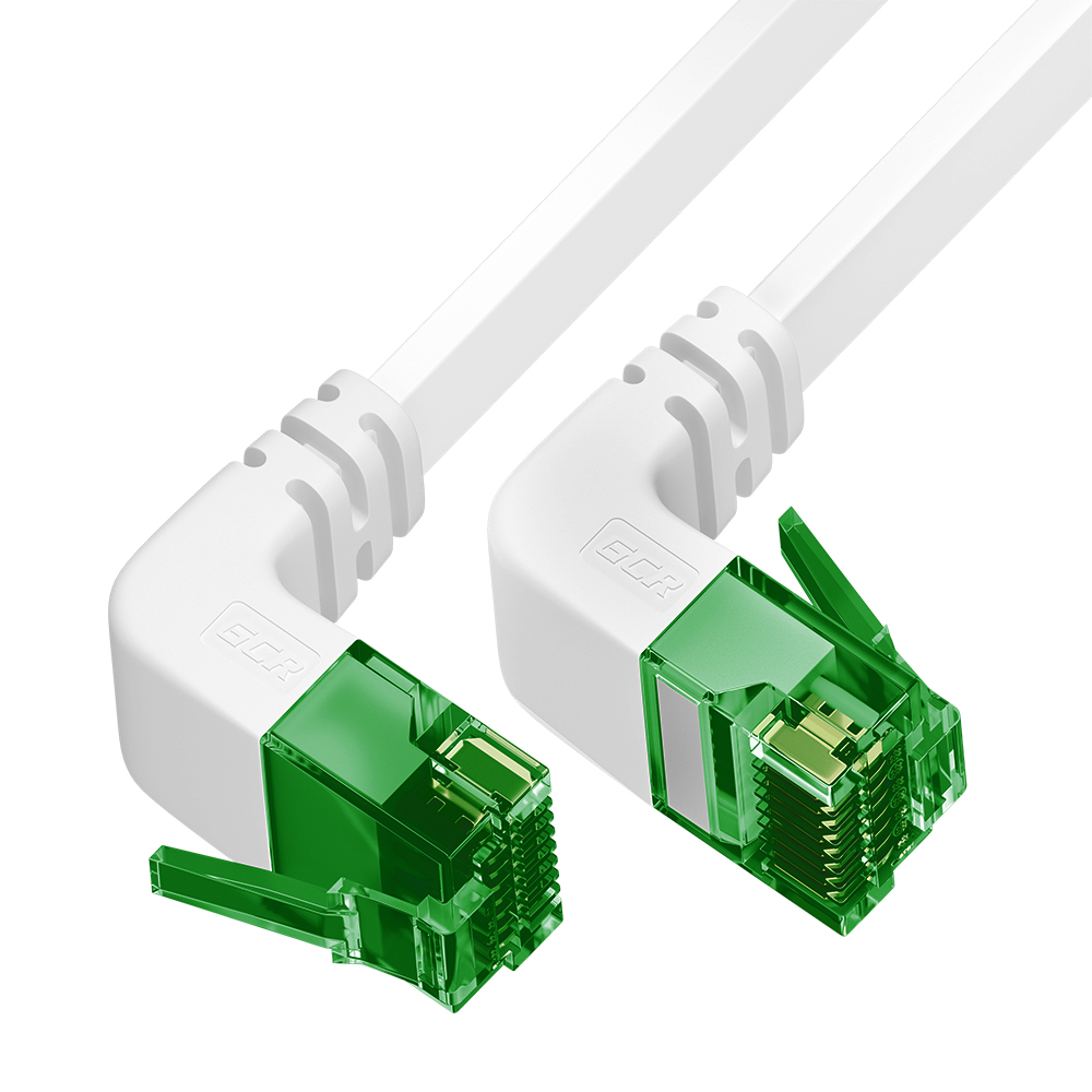 GCR PRO плоский угол верхний/нижний UTP Патч-корд кат.6 LSZH PROF прямой медь литой RJ45 T568B