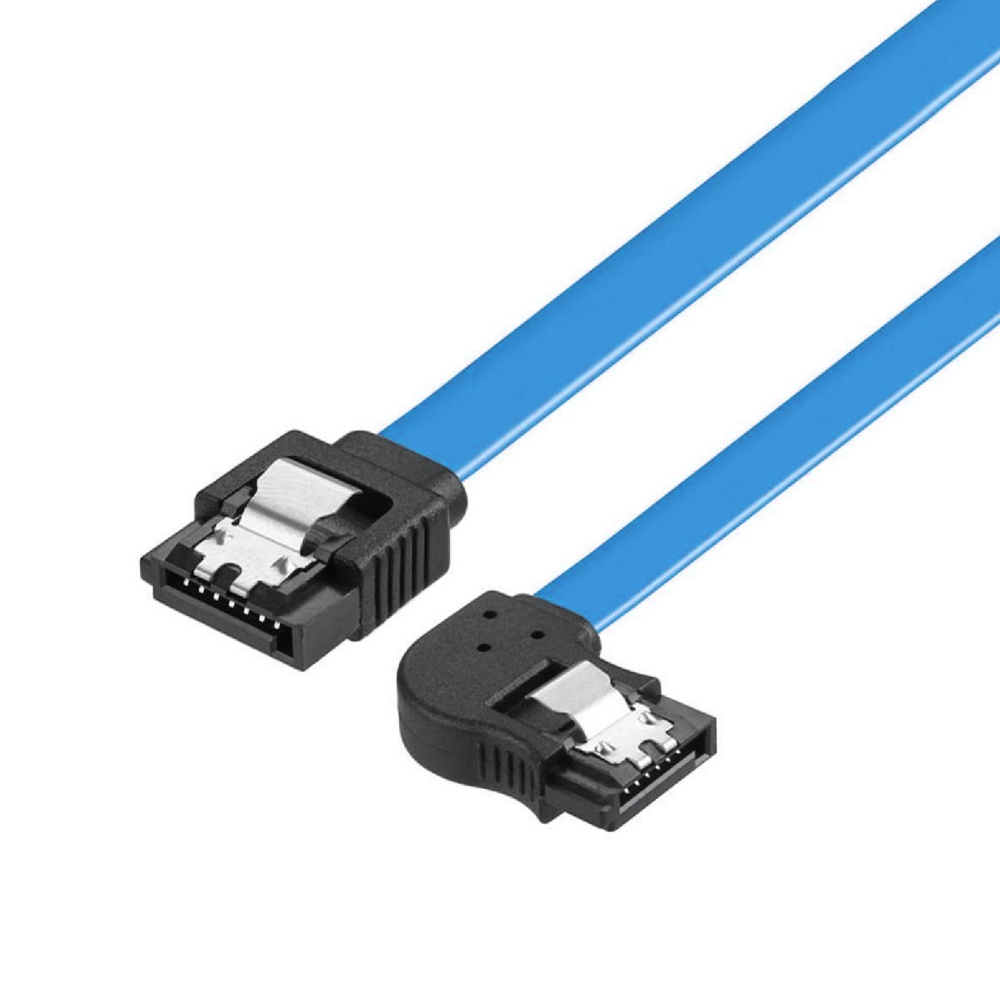 Кабель интерфейсный левый угол SATA III - SATA III до 6Gbps  26 AWG 7pin / 7pin