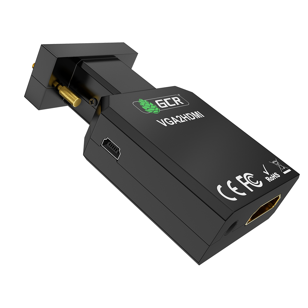 Конвертер переходник VGA -> HDMI + jack 3.5mm 1920x1080p 60Hz EDID