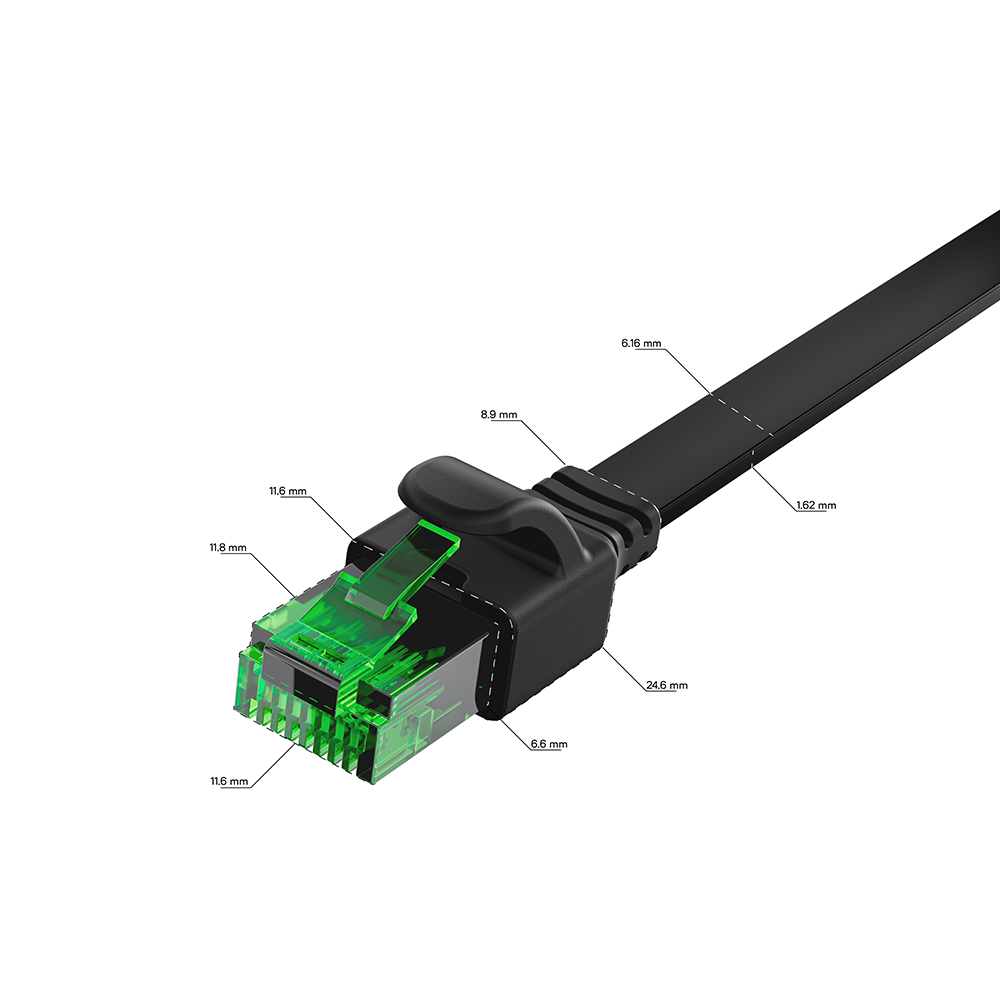 GCR PRO Патч-корд плоский LSZH PROF кат.6 UTP медь RJ45 T568B