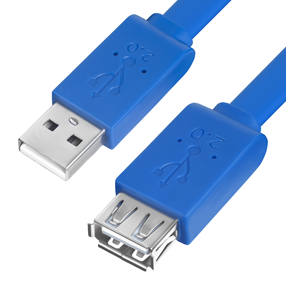 Удлинитель PROF USB 2.0 AM / AF плоский