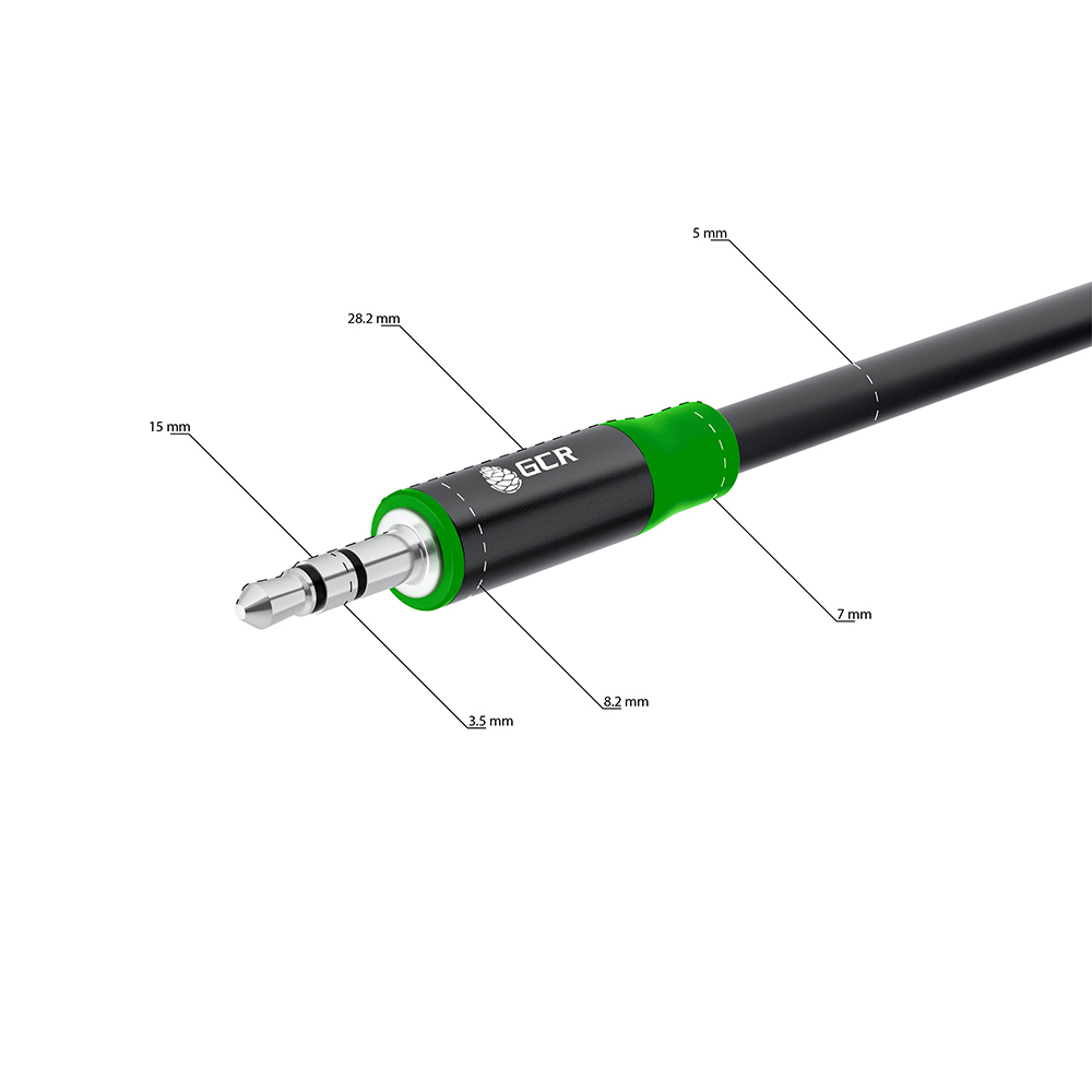 GCR PRO Аудио кабель jack 6,35mm / jack 3,5mm M/M AL корпус