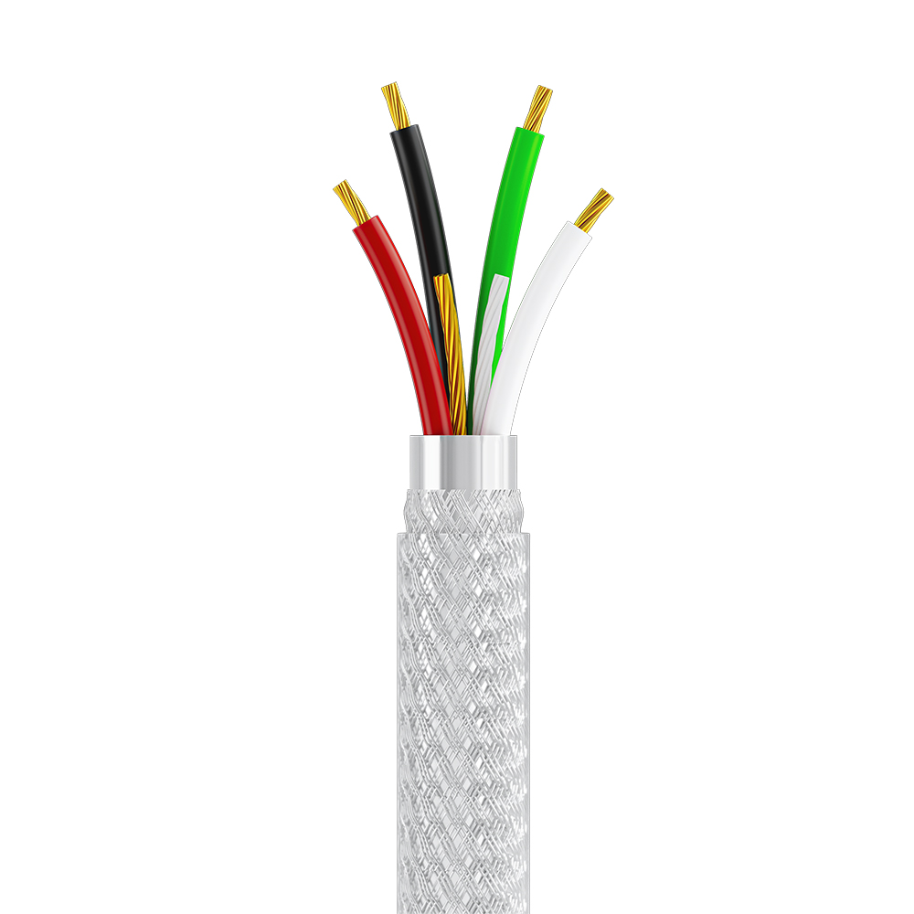 GCR DATA Кабель сигнальный в бухте USB 2.0 4 жилы 28/28AWG многопроволочный экран фольга/оплетка