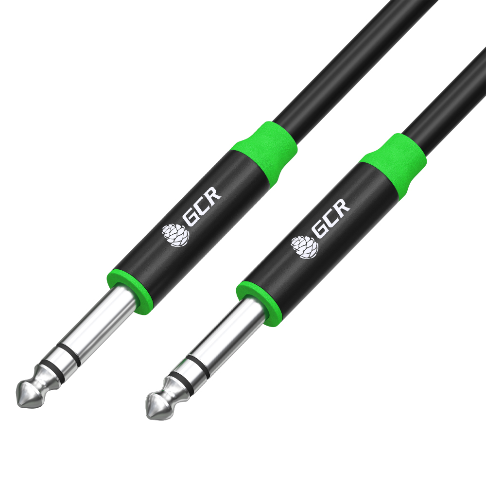 Кабель аудио STEREO jack 6,35mm M - jack 6,35mm M для микрофона электрогитары микшера