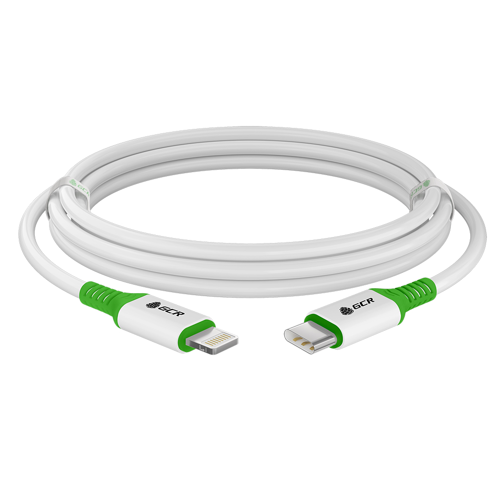GCR PRO Кабель TypeC/Lightning быстрая зарядка 18W PD для iPhone силикон