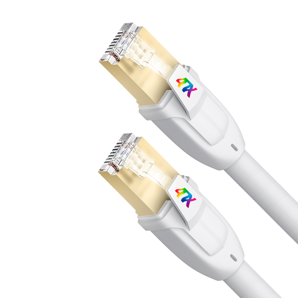Патч-корд CAT8 прямой LSZH SF/FTP RJ45 40 Гбит медь LAN сетевой кабель для интернета