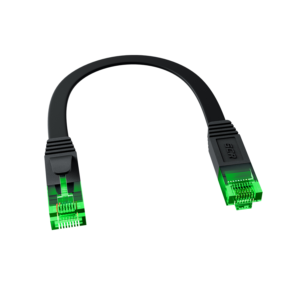 GCR PRO плоский UTP Патч-корд кат.6 LSZH PROF прямой медь литой RJ45 T568B
