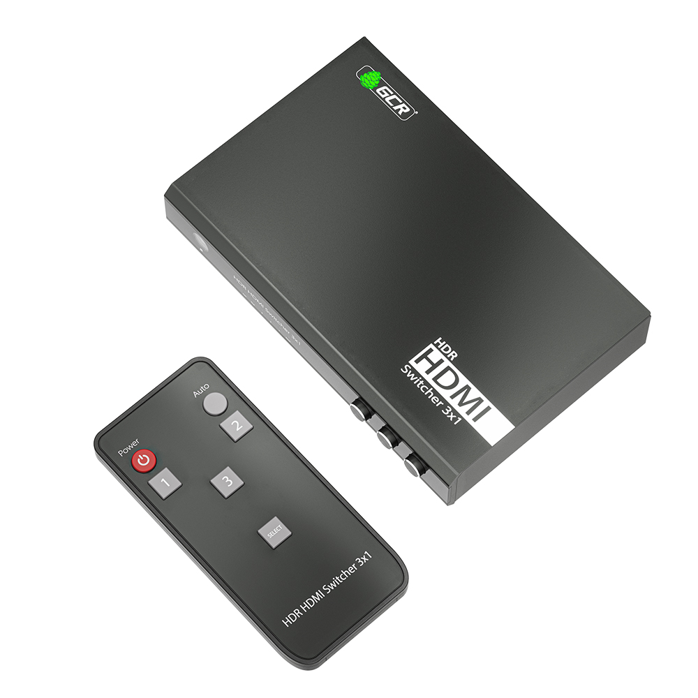 Автоматический переключатель HDMI 2.0, три устройства к одному, для одновременного подключения домашнего кинотеатра, игровых консолей, приставок, с разрешением 4K 60Hz, HDCP 2.2, 3D + пульт ДУ в комплекте