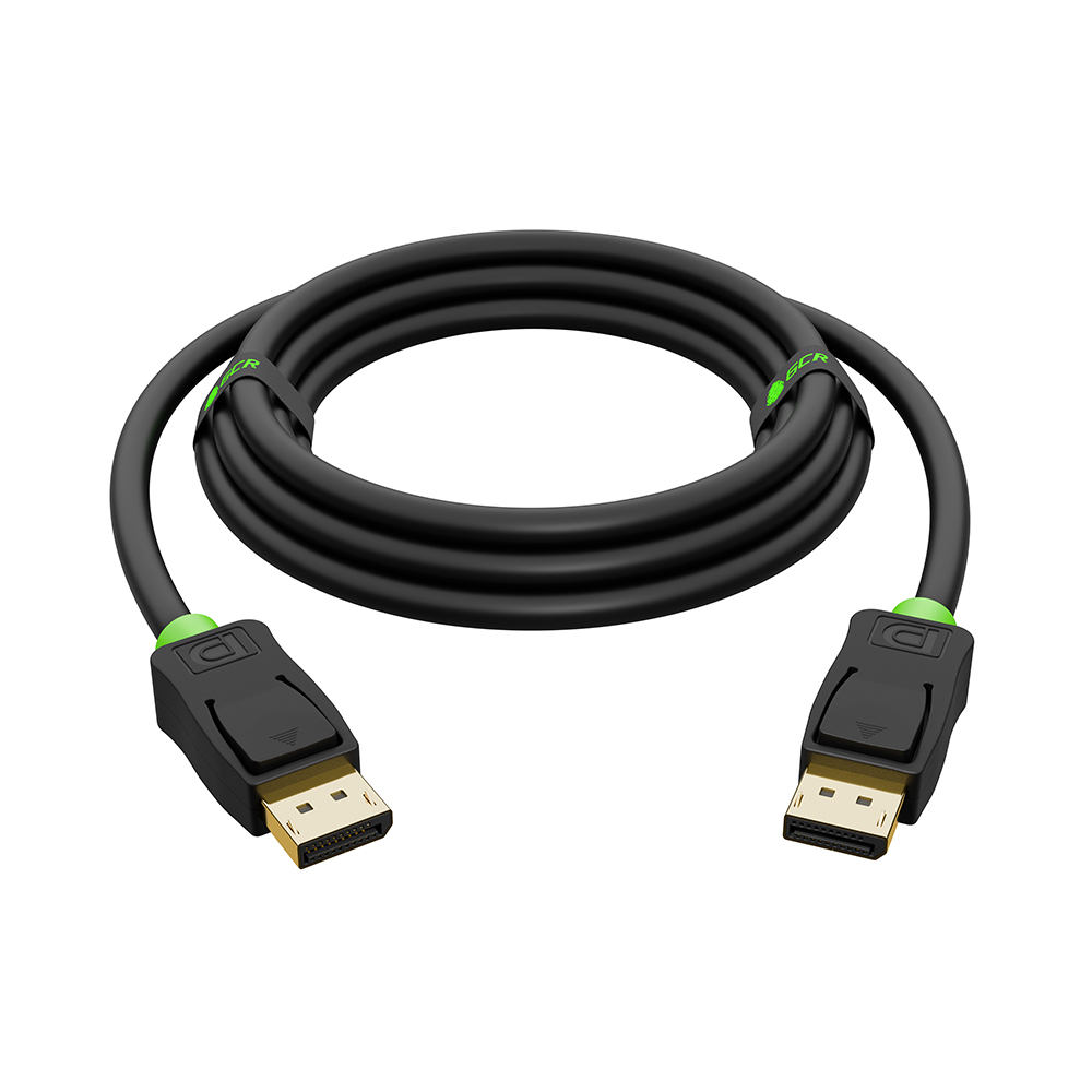 Кабель DisplayPort v1.2 4K 75Hz 5К 30Hz 21 Гбит/с для ТВ PS3 PS4 X-Box 360 Blue-Ray 24K GOLD