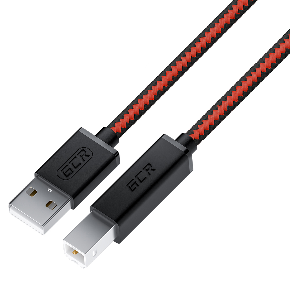 GCR PRO Кабель текстиль USB 2.0 AM / BM экран