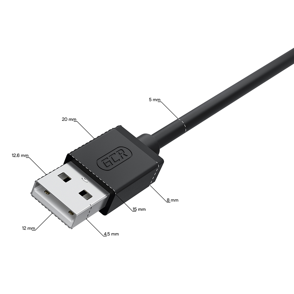 GCR PRO Кабель PROF MicroUSB 2.0 феррит экран армирование