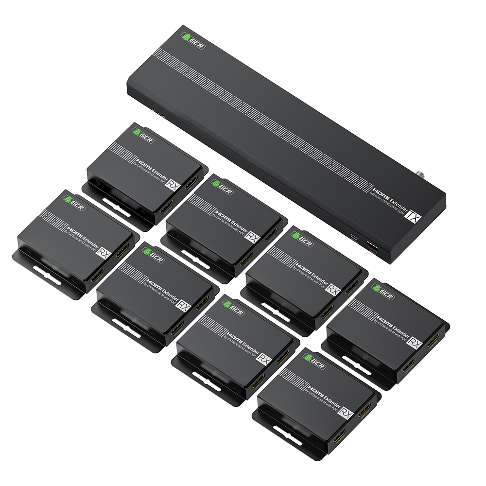 GCR PRO Сплиттер - удлинитель HDMI по витой паре 1x8 на 17 дисплеев