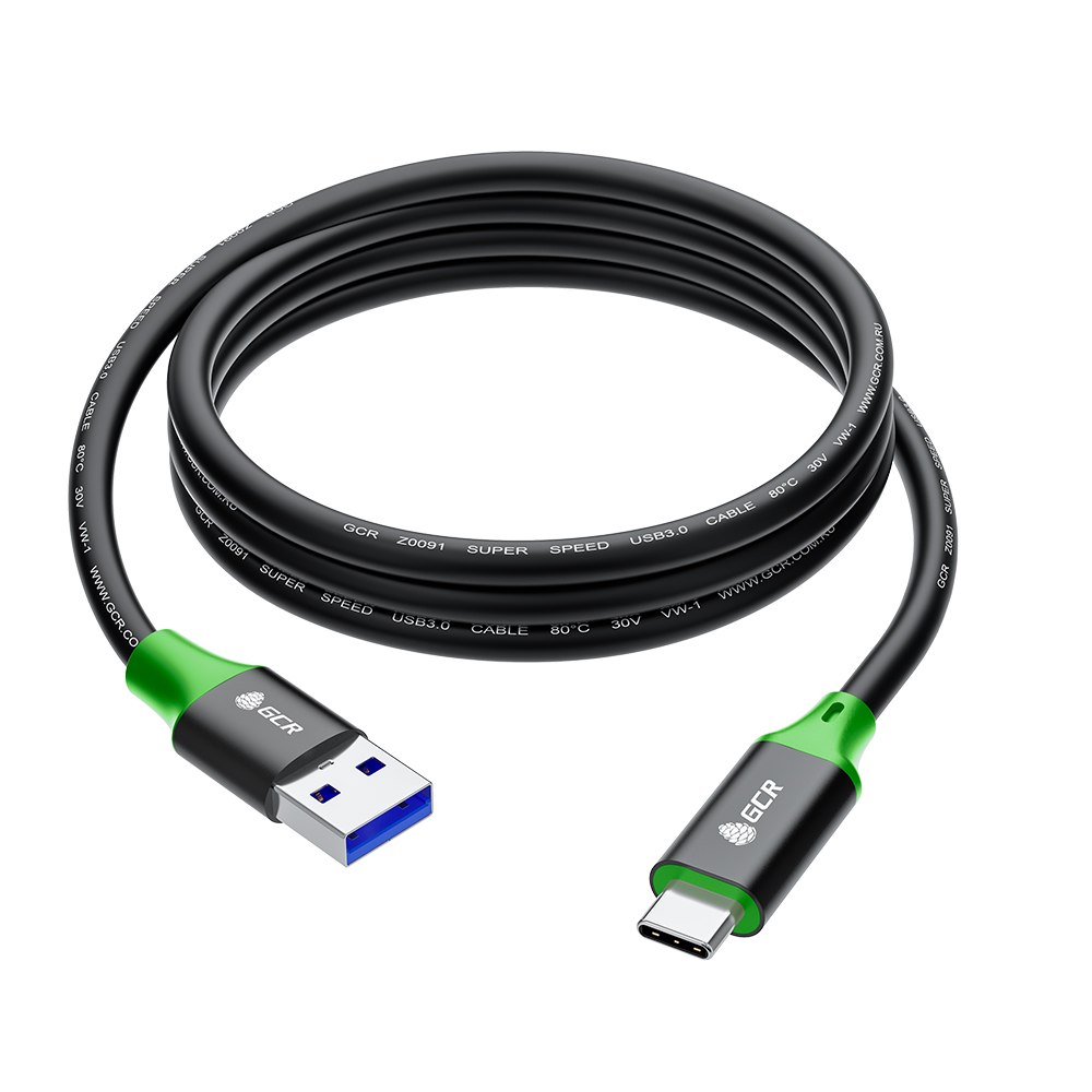 GCR PRO Кабель USB 3.0 AM/CM 5 Гбит/c 60W экран с армированием