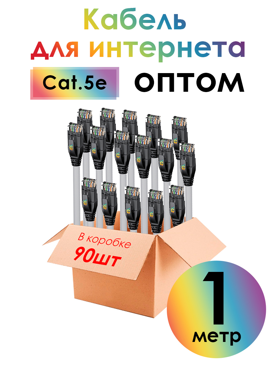 Патч-корд UTP LAN компьютерный кабель для подключения интернета cat 5e RJ45 1Гбит/c