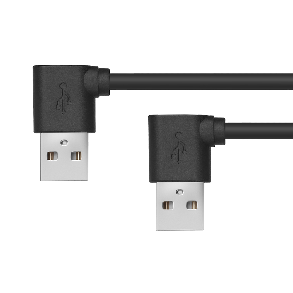 GCR PRO Кабель USB 2.0 AM/AM угловой левый