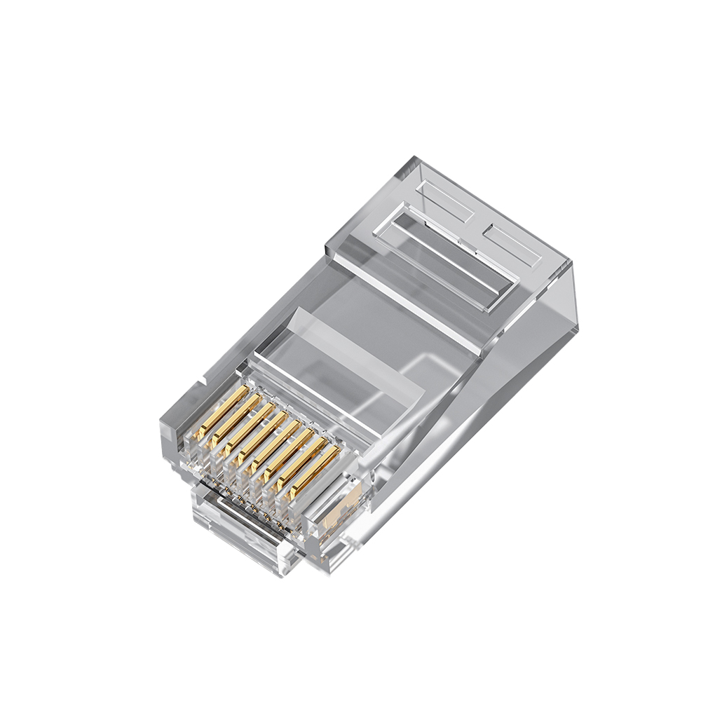 GCR Коннектор RJ-45 cat 5e UTP 8p8c (10 шт) для многожильного кабеля, поз. конт.