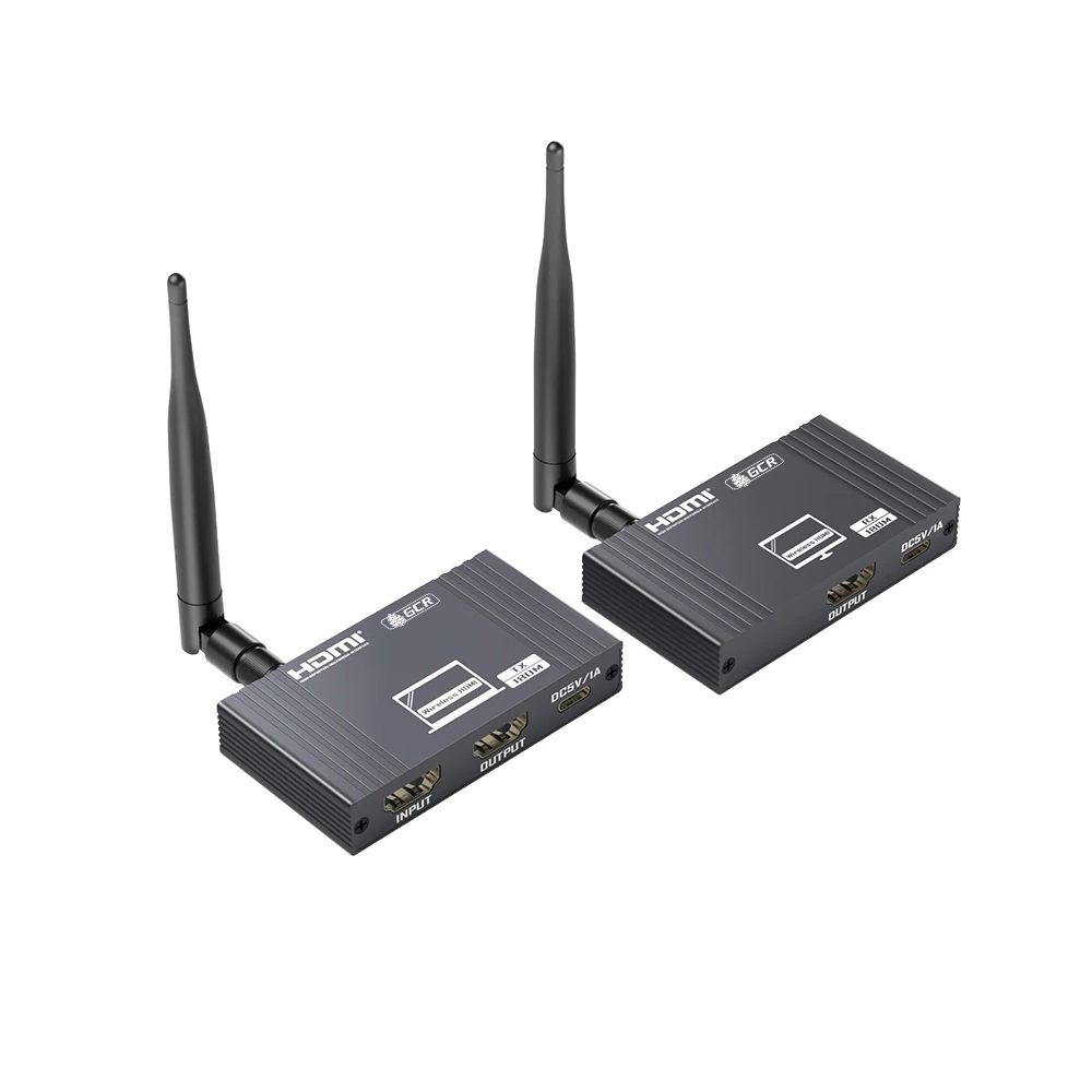 GCR Удлинитель HDMI по Wi-Fi 1080P Wireless до 180-200М передатчик + приемник