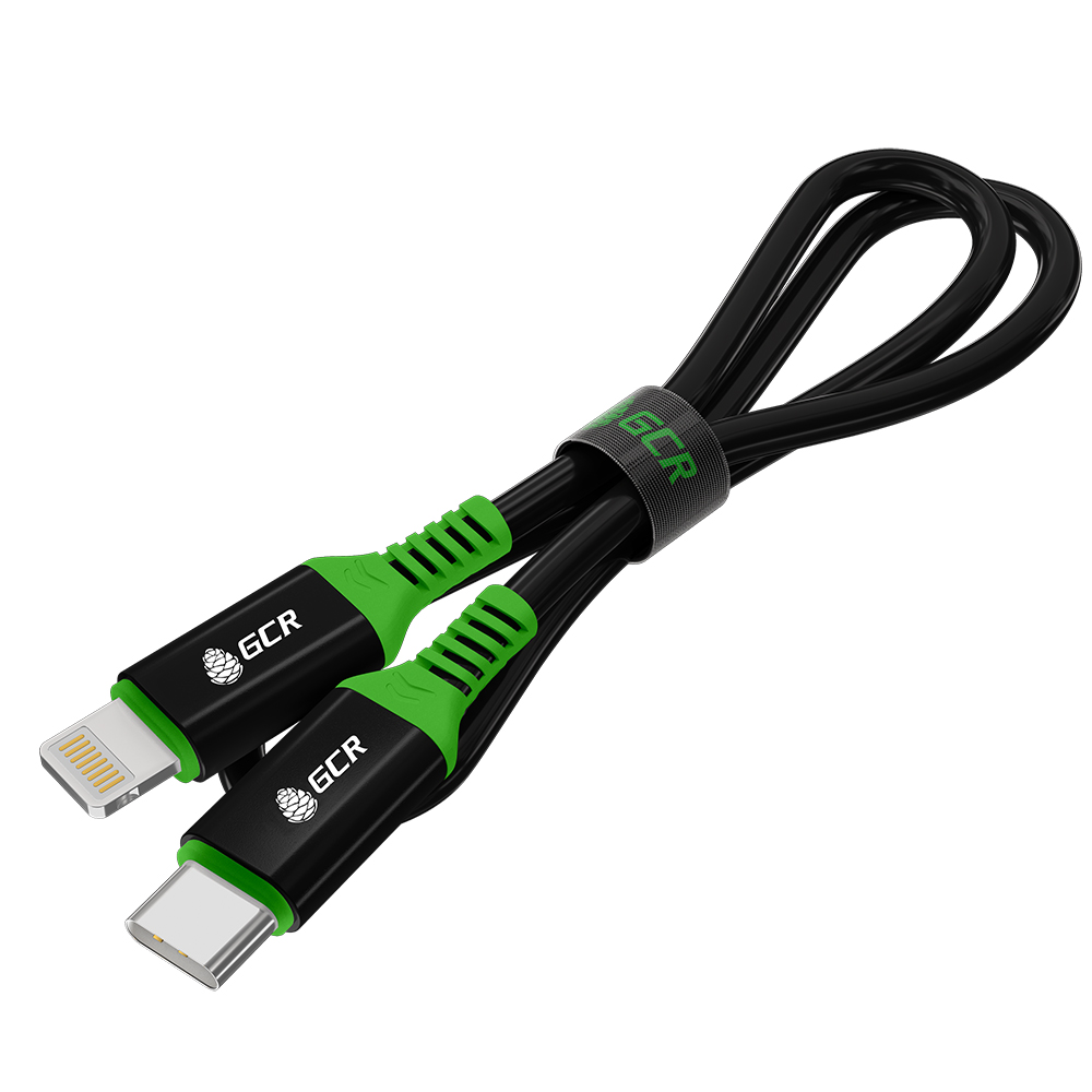 GCR PRO Кабель TypeC/Lightning быстрая зарядка 18W PD для iPhone силикон