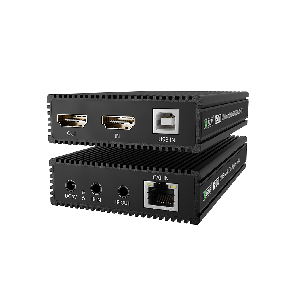 GCR PRO HDMI удлинитель KVM по витой паре CAT5e/6 до 120м 4K@60Гц передатчик + приемник ИК-управление
