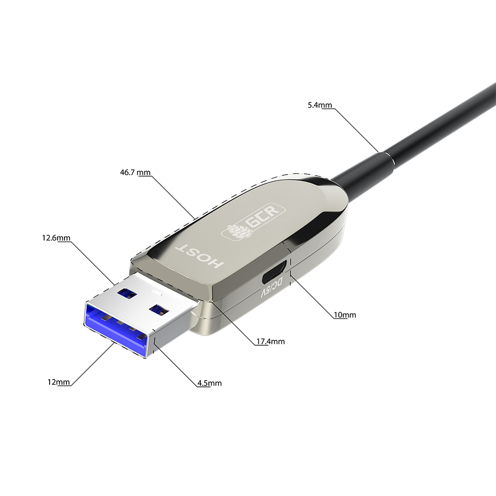 GCR PRO Кабель AOC USB 3.2 Gen 2 AM / Type-C 10 Гбит