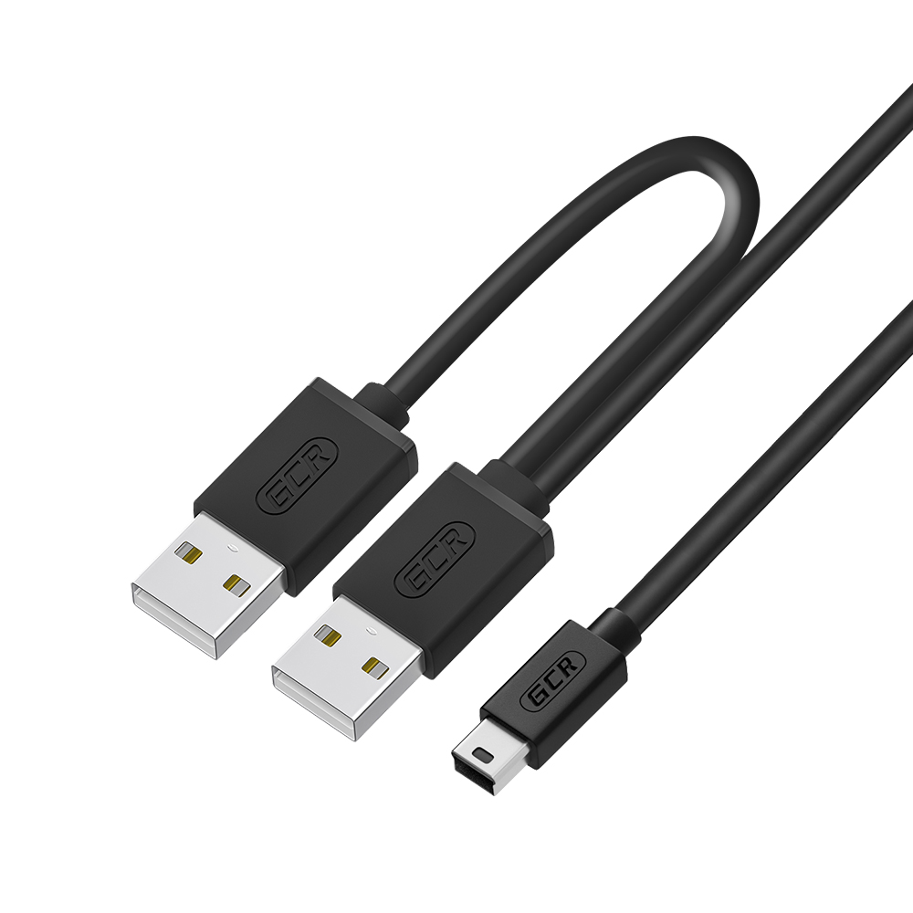 Кабель USB 2.0 2xAM / mini с дополнительным питанием для энергоемких устройств