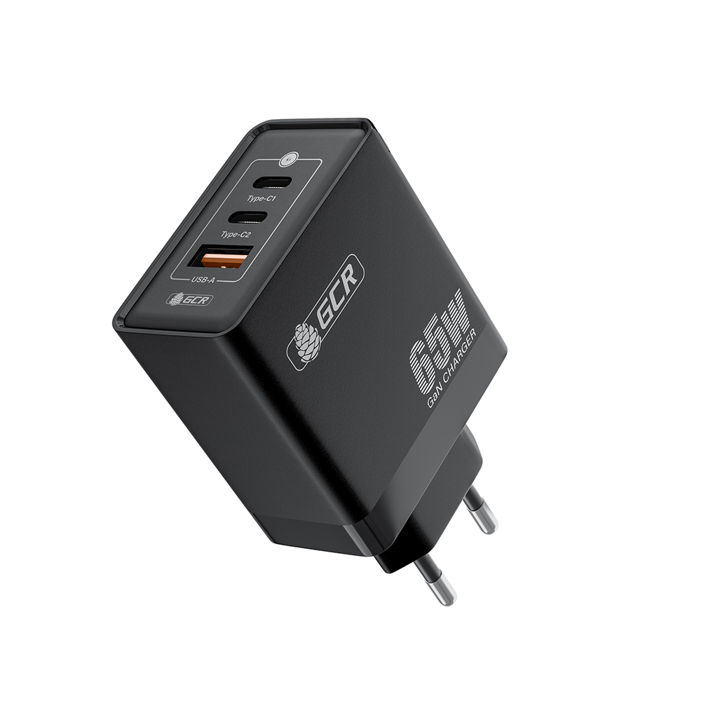 GCR PRO Сетевое зарядное устройство 65W GaN USB+2хUSB-C QC/PD
