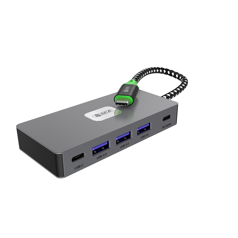 GCR PRO Док-станция 7в1 Type-C USB HUB 5Gbps PD 100W OTG 4K 30Hz HDMI