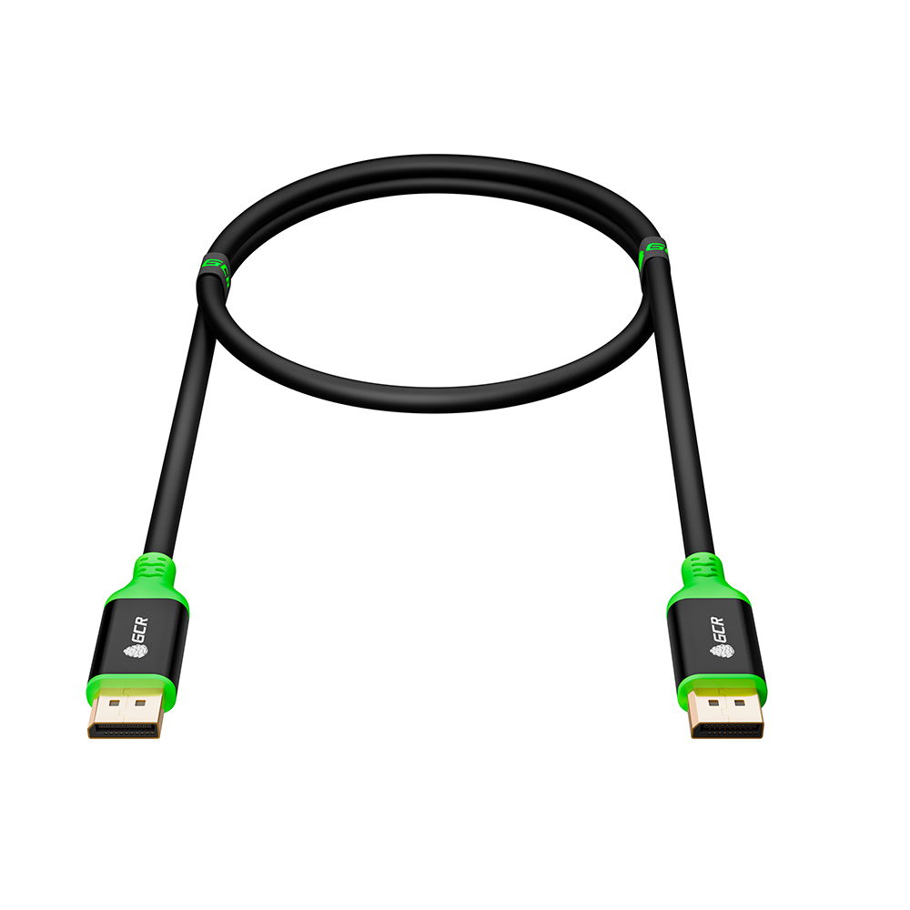 Кабель DisplayPort v1.2 4K 75Hz 5К 30Hz 21 Гбит/с металлический корпус для ТВ PS3 PS4 X-Box 360 Blue-Ray 24K GOLD