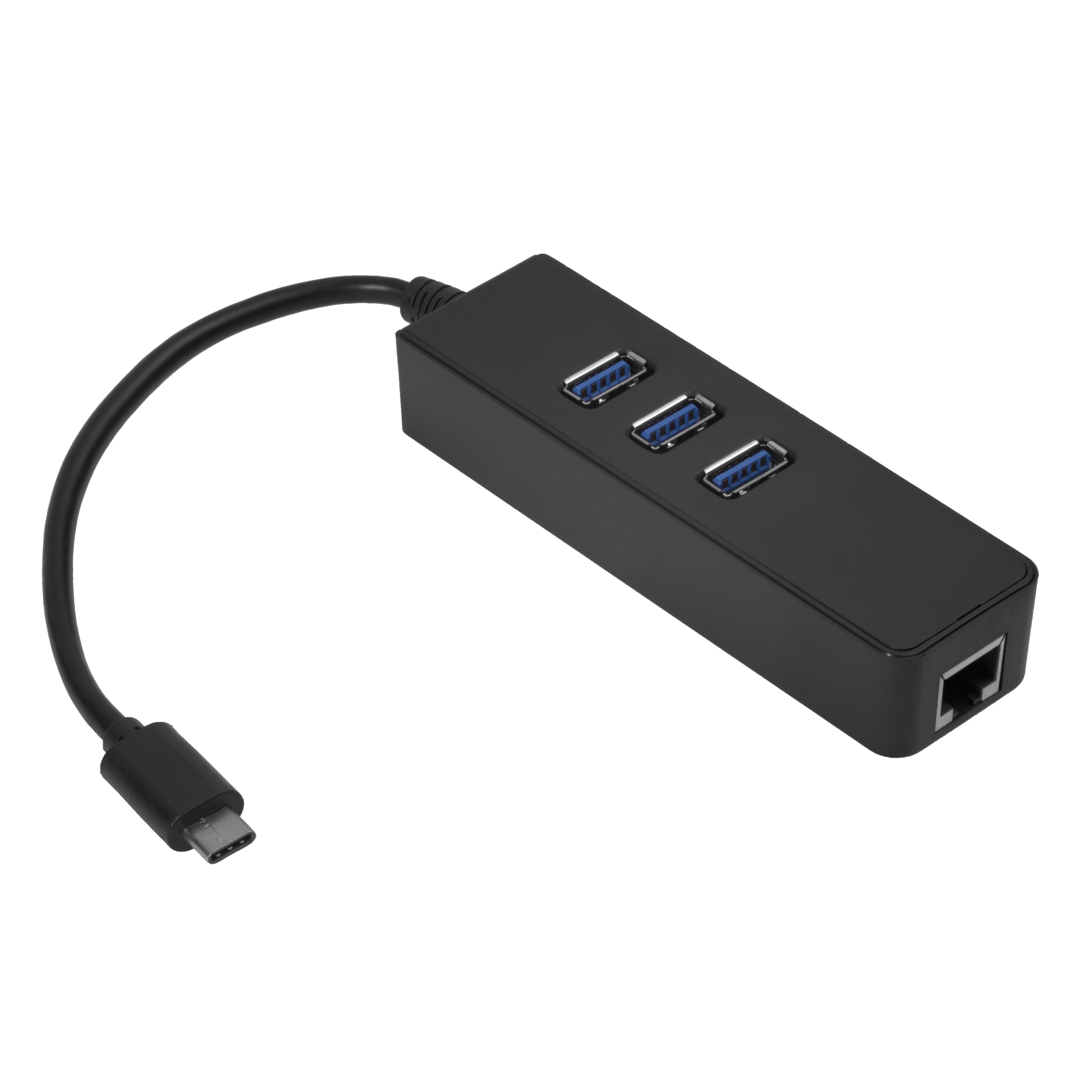 Разветвитель USB Hub Type C - 3хUSB + Rj45 с технологией OTG для MacBook