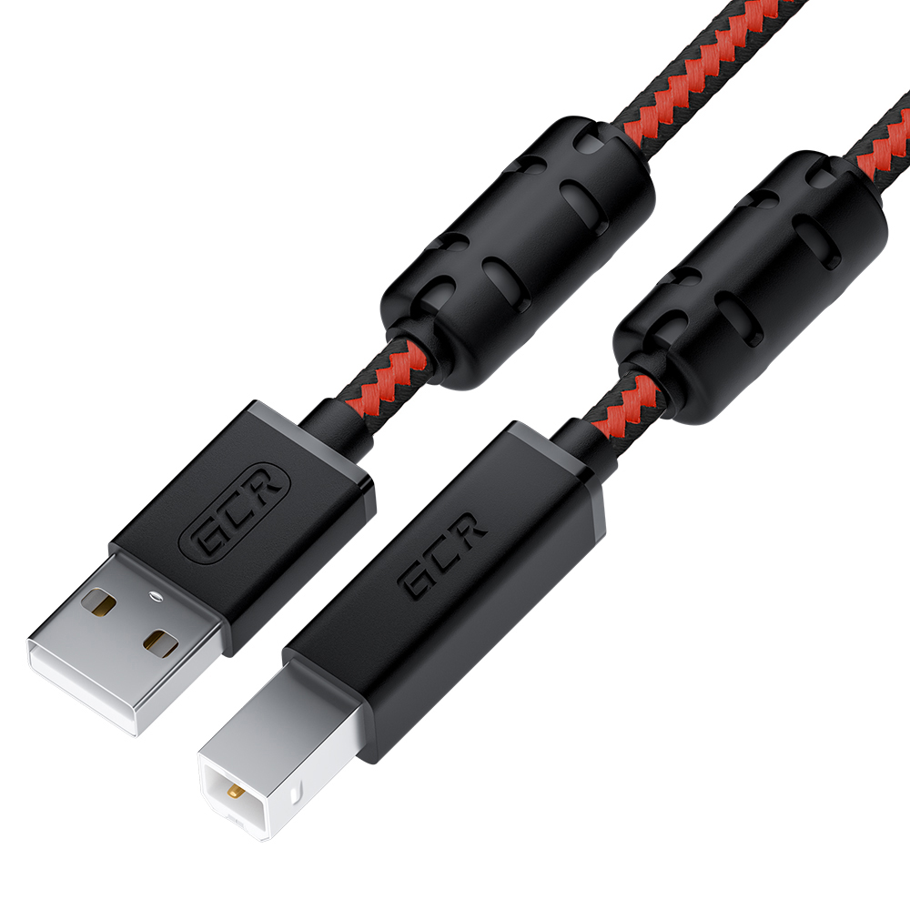 GCR PRO Кабель текстиль USB 2.0 AM / BM экран