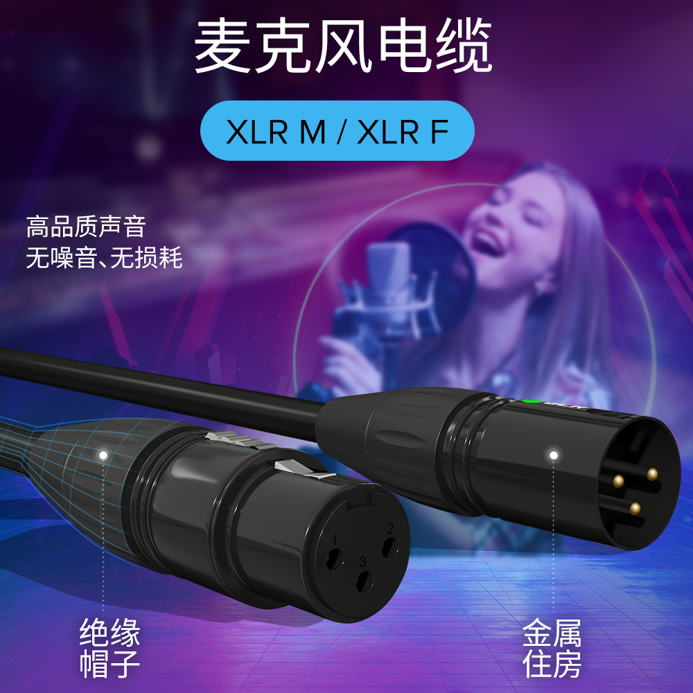 GCR PRO Кабель микрофонный XLR M/F