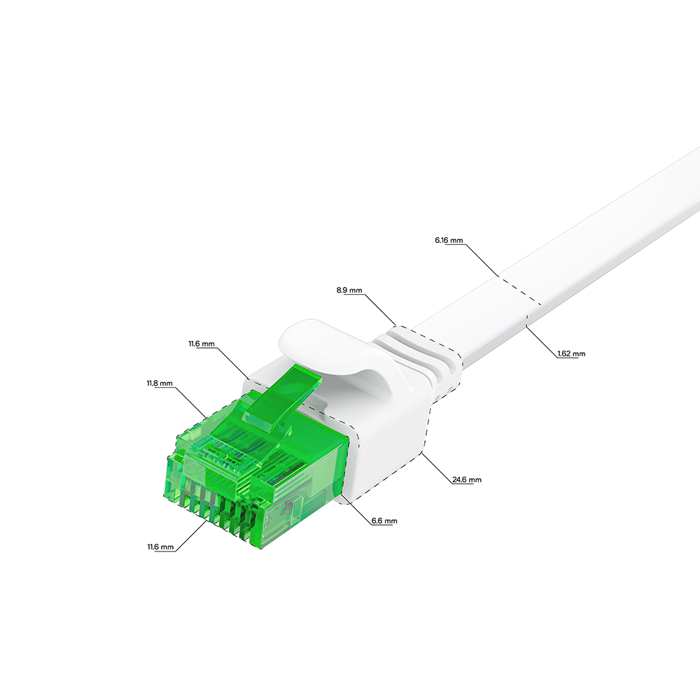 GCR PRO Патч-корд плоский LSZH PROF кат.6 UTP медь RJ45 T568B