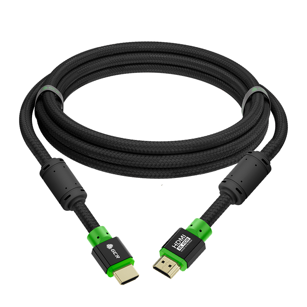 GCR PRO Кабель PROF HDMI 2.0  3Х экран UHD 4K 60Hz 18 Гбит капрон