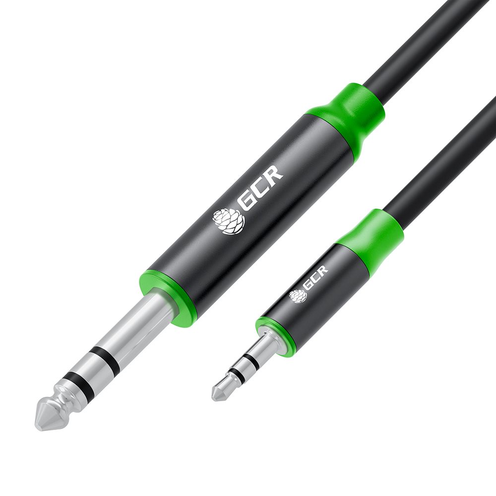 GCR PRO Аудио кабель jack 6,35mm / jack 3,5mm M/M AL корпус