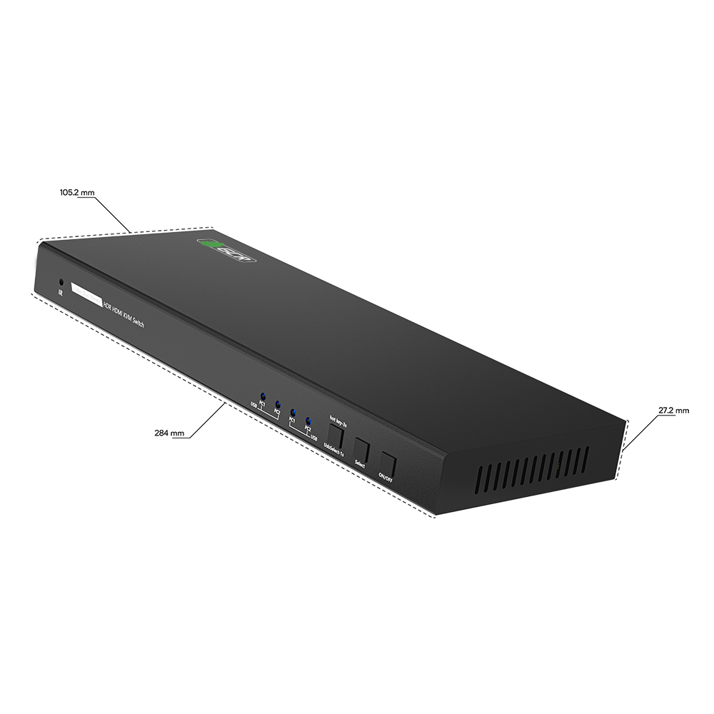 GCR PRO Переключатель KVM HDMI 2.0 2 устройства к 2 мониторам 4K60Hz HDCP 2.2 Hot key & Audio
