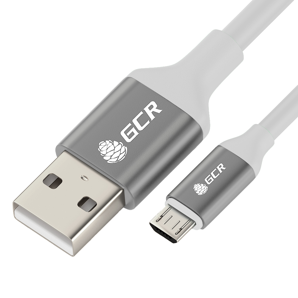 GCR Кабель MicroUSB быстрая зарядка медь AL корпус 28/22 AWG