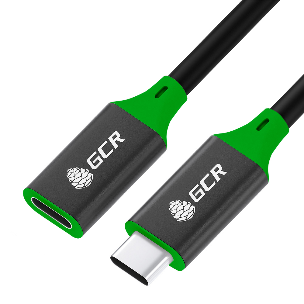 GCR PRO Удлинитель USB 3.1 Type-C/Type-C M/F 100W 10Гбит/с 4K