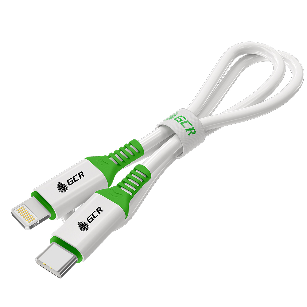 GCR PRO Кабель TypeC/Lightning быстрая зарядка 18W PD для iPhone силикон