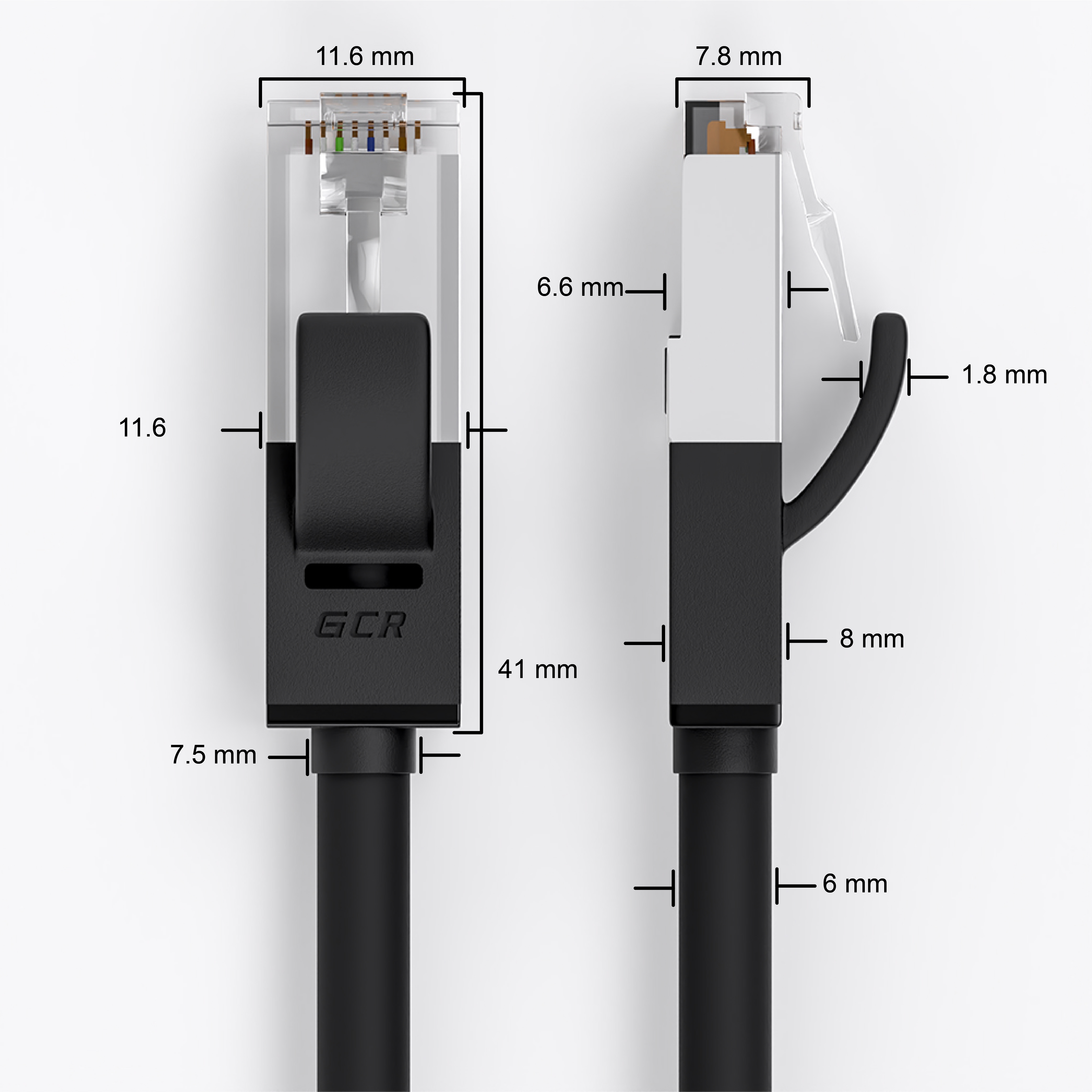 Удлинитель патч-корда FTP cat.6 10 Гбит/c RJ45M / RJ45F для подключения интернета